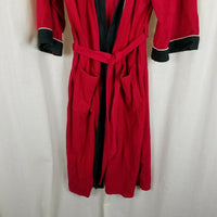 Harcourt Red & Black Velour Wrap Bath Robe Mens One Size OS Striped USA Smoking