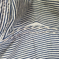 Gap Pinstriped Cropped Denim Blue Jean Trucker Jacket Womens XS Railroad Stripes