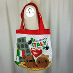 Busch Gardens Italy Canvas Tote Bag 2012 Shopping Book Bag Italian Flag Pisa Red