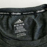Adidas Climalite Dry Football Helmet Heathered Tshirt Youth Boys Girls XL 18