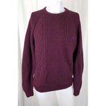 Penguin by Munsingwear Knit Sweater Pullover Crewneck Mens L Maroon Waffle Check