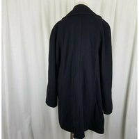 London Fog Black Winter Wool Midi Peacoat Womens 1X Plus Size Dress Coat Vintage