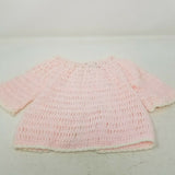 Vintage Cradle Knit Layette Set Crochet Cardigan Sweater Baby Girls Newborn Pink