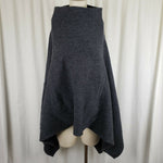 Vintage Squaw Valley Funnel Neck Wool Pullover Poncho Cape Womens OS Gray