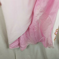 Furisode Kimono Japanese Vintage Geisha Dress Wedding Embroidered Pink Womens XS