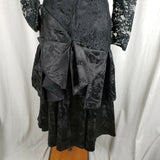 Vintage Scott McClintock Avant Garde Black Lace Formal Prom Dress Womens 8 Bow