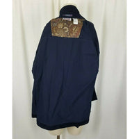 Bill Blass Jeans Stretch Corduroy Shirt Style Jacket Womens M Navy Blue Button
