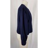 Vintage Chevaux for Jerry Kaye Wool Cropped Riding Blazer Jacket Womens 12 Navy