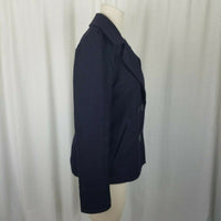 American Eagle Wool Military Double Breasted Peacoat Jacket Womens S Navy Blue