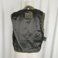 Leather Sound Pig Suede Patchwork Vest Buckle Back Womens S Boho Hippie Country