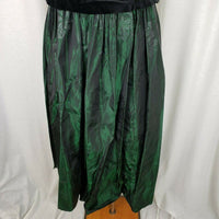 Laura Ashley Vintage Black Velvet & Floral Taffeta Formal Corset Dress Womens 12