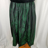 Laura Ashley Vintage Black Velvet & Floral Taffeta Formal Corset Dress Womens 12
