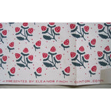 Vintage 1950 All Occasion Wrapping Paper Squares hand print Eleanor Finch Berry