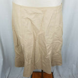 Talbots Collection Wool & Angora Fit & Flare Skirt Womens 16 Tan Italian Fabric
