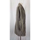 J. Jill Brushed Cotton Faux Suede Riding Jacket Short Coat Womens 8 Olive Tan