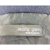 Jeong Gam Double Breasted Winter Wool Navy Peacoat Coat Womens XS S Slim Cut