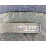 Jeong Gam Double Breasted Winter Wool Navy Peacoat Coat Womens XS S Slim Cut