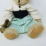 Vintage Teddy Bear Miss Sultan Dress Hand Bell Stuffed Plush Doll Jointed 20"