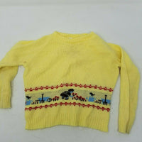 Vintage Kinswear Hand Framed Gardening Knit Pullover Sweater Baby Boys 12M 50s