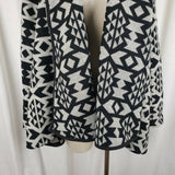 Forever21 Southwestern Woven Wool Kimono Jacket Open Front Swing Womens L Aztec