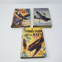 Vintage 1940s Hardcover Books Flight Bombers War Yankee Flier Fiction Lot 3 Boys
