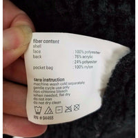 Esprit Vegan Sherpa Shearling Fur Faux Suede Hooded Parka Jacket Peacoat M