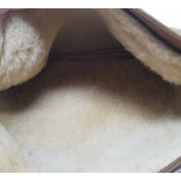 Ugg Australia Sheepskin Shearling Fur Lined Purse Large Hobo Shoulder Bag Tan