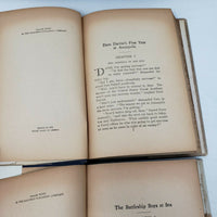 Vintage 1940s Hardcover Books Annapolis Battleship Boys Fiction Lot 2 Saalfield