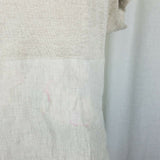 Boston Proper Linen Military Safari Knit Maxi Shirt Dress Womens M Vintage Tan