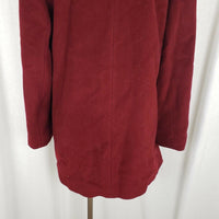Liz Claiborne Petites Wool Cashmere 3/4 Walking Car Coat Peacoat Womens 10P Red