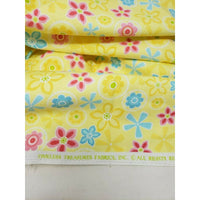 Timeless Treasures Fabrics Sunshine Yellow Flannel Floral Flowers Piece 2 yards