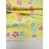 Timeless Treasures Fabrics Sunshine Yellow Flannel Floral Flowers Piece 2 yards