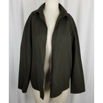 RL Ralph Lauren Black Label Open Front Wool Silk Swing Jacket Blazer Womens 10