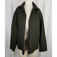 RL Ralph Lauren Black Label Open Front Wool Silk Swing Jacket Blazer Womens 10