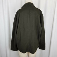 RL Ralph Lauren Black Label Open Front Wool Silk Swing Jacket Blazer Womens 10