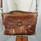 Old Angler Genuine Leather Distressed Messenger Bag Satchel Shoulder Briefcase