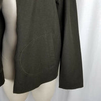 RL Ralph Lauren Black Label Open Front Wool Silk Swing Jacket Blazer Womens 10