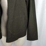 RL Ralph Lauren Black Label Open Front Wool Silk Swing Jacket Blazer Womens 10