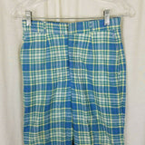 Vintage Lady Halrin Indian Bleeding Madras Plaid Slacks Pants Womens 26 XS India