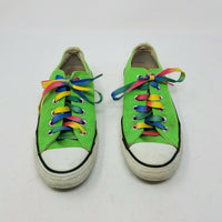 Converse All Star Pride Neon Lime Green Lo Tops Fashion Sneakers Shoes Womens 7