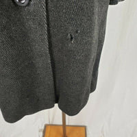 Vintage Mid Century Union Made Wool Peacoat Insulated Faux Fur Lined Womens L XL