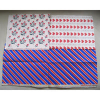 Vintage 1950 All Occasion Wrapping Paper Squares hand print Eleanor Finch Berry