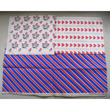 Vintage 1950 All Occasion Wrapping Paper Squares hand print Eleanor Finch Berry