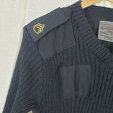 Vintage Woolly Pully Military Knit Uniform Sweater Mens 40 Staff Sergeant Patch
