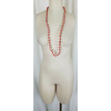 Salmon Pink Faceted Resin Plastic Diamond Beads Single Strand BEADED NECKLACE