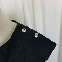 Tyler Boe Viscose Sheath Cap Sleeves Little Black Dress Womens M Stretch Fitted