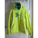 Under Armour Storm Neon Yellow Big Logo Hoodie Hooded Sweatshirt Youth Girls M
