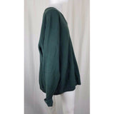 LL Bean 100% Pima Cotton VNeck Pullover Green Sweater Mens XXL 2XL Winter Weight