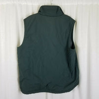 LL Bean Nylon Fleece Lined Vest Full Zip Up Mens L Funnel Neck Outdoor Adventure