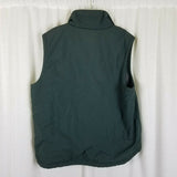 LL Bean Nylon Fleece Lined Vest Full Zip Up Mens L Funnel Neck Outdoor Adventure